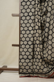 Black HBP Cotton Saree - SRBCS2977