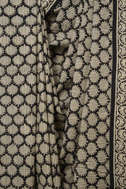 Black HBP Cotton Saree - SRBCS2977