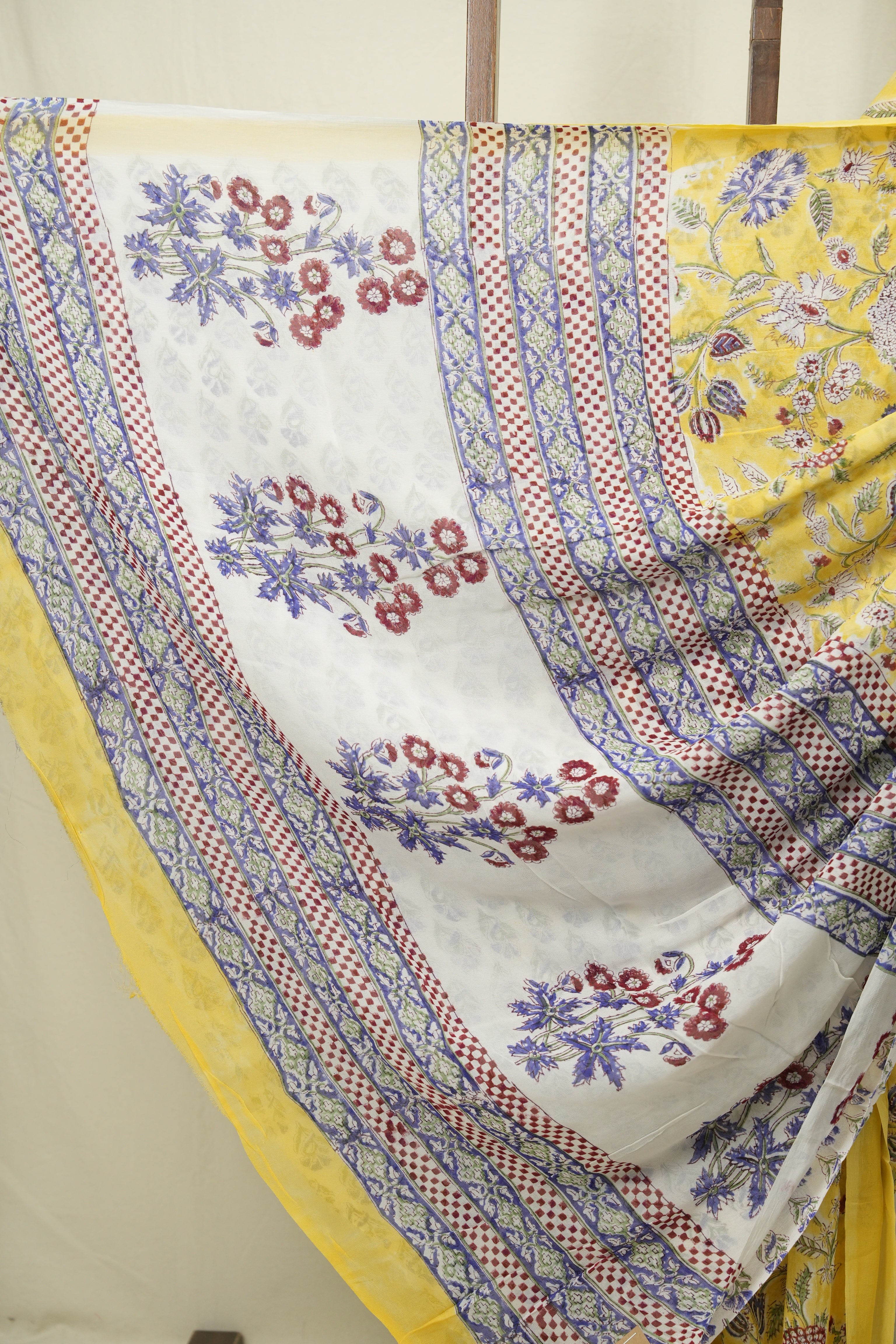 Yellow HBP Chiffon Saree - SRYHCS66