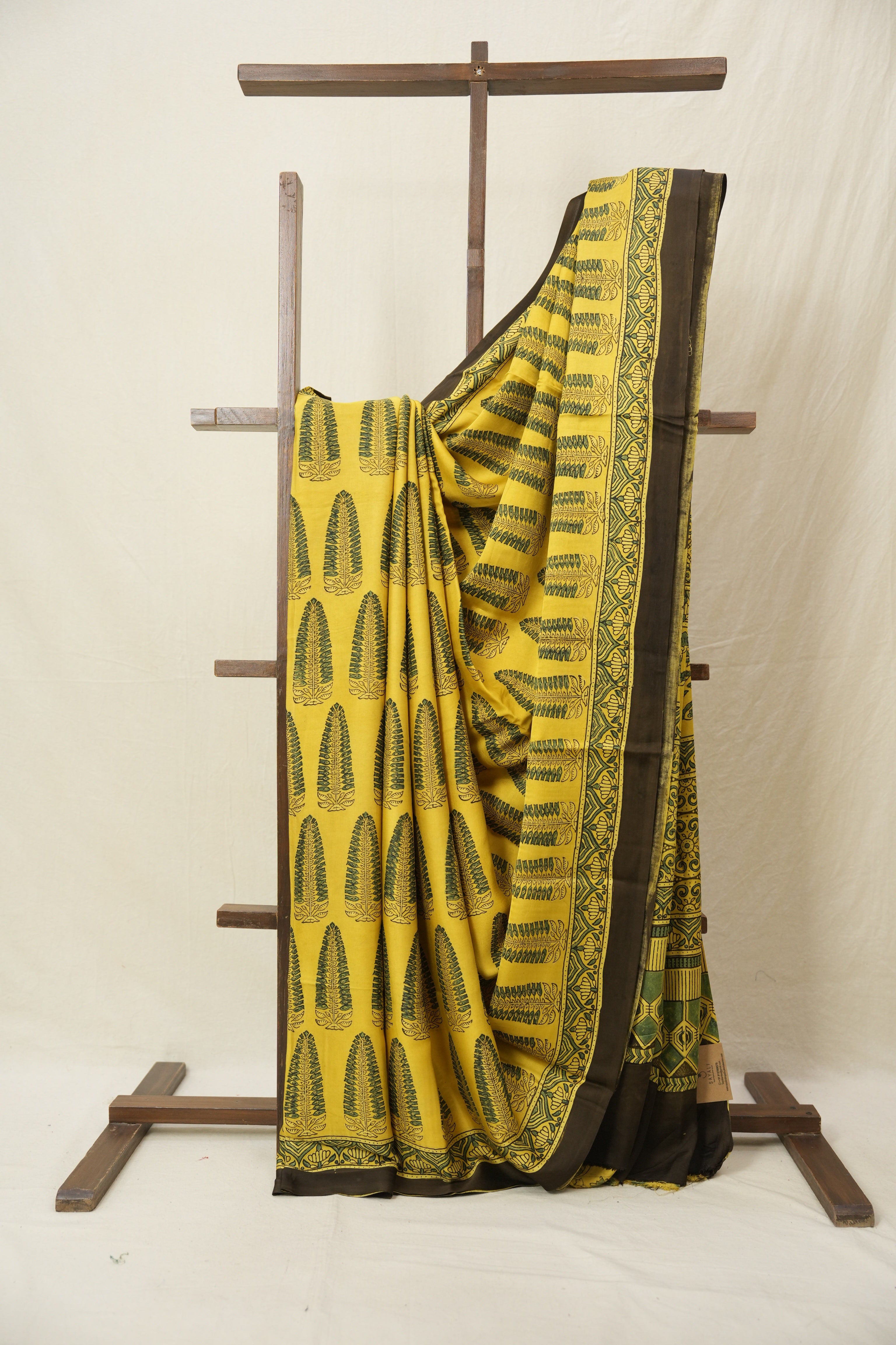 Yellow HBP Modal Silk Saree - SRYMSS612