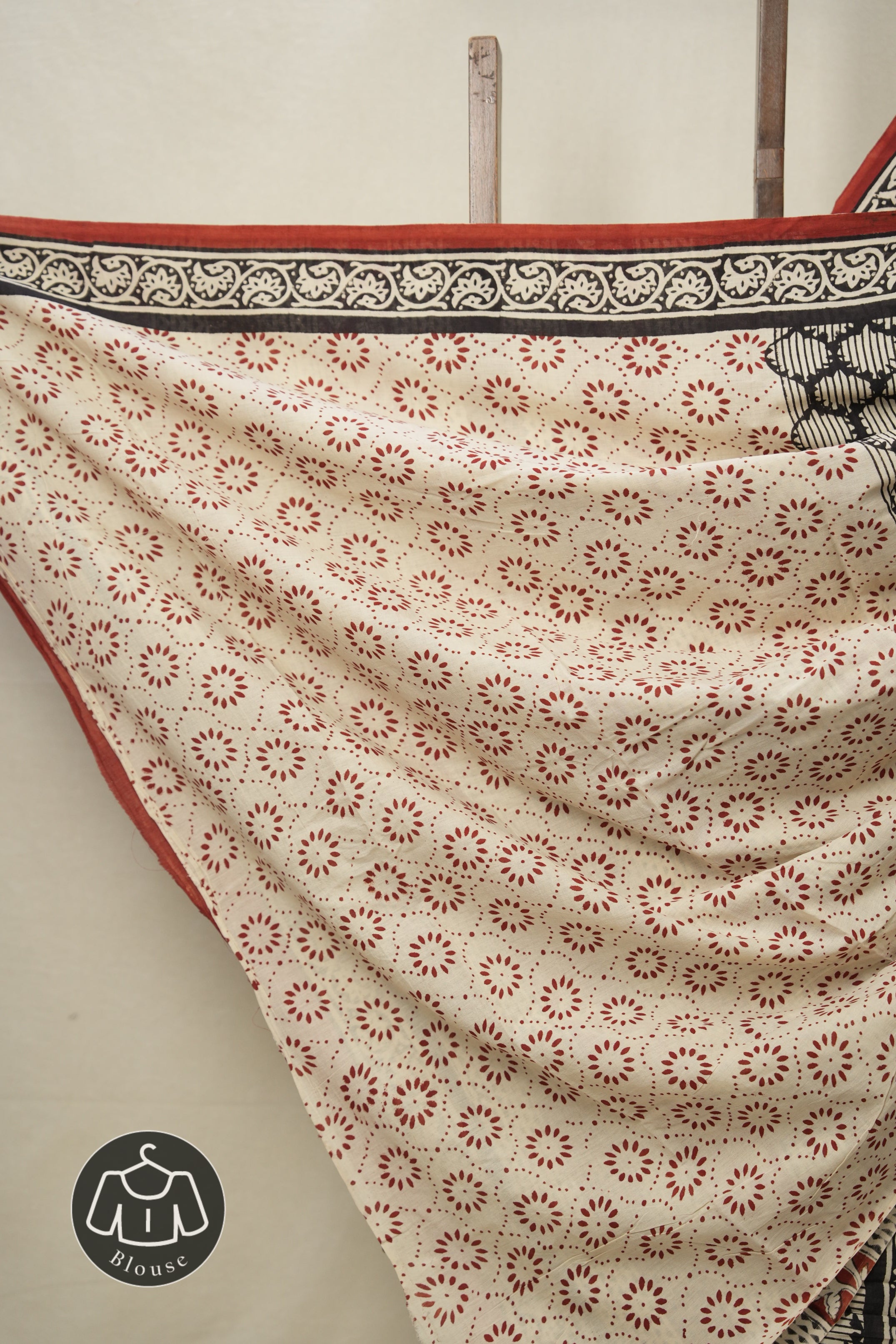 Black HBP Cotton Saree - SRBCS2977