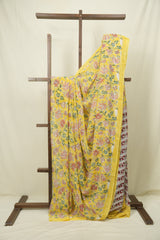 Yellow HBP Chiffon Saree - SRYHCS67