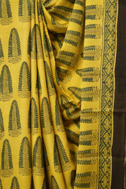 Yellow HBP Modal Silk Saree - SRYMSS612