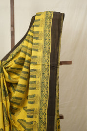 Yellow HBP Modal Silk Saree - SRYMSS612