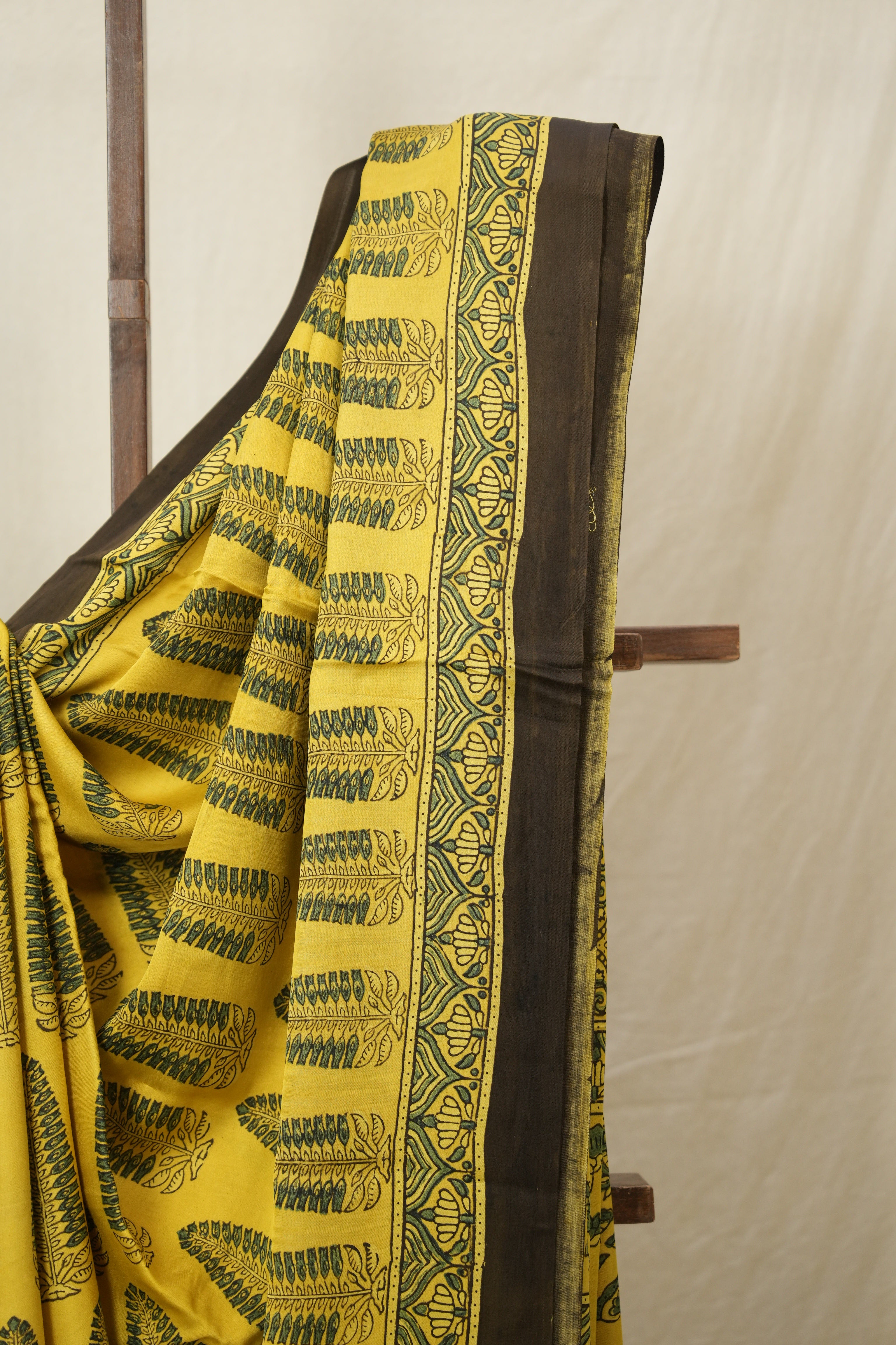 Yellow HBP Modal Silk Saree - SRYMSS612