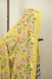 Yellow HBP Chiffon Saree - SRYHCS67