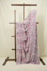 Mauve HBP Chiffon Saree - SRMHCS68