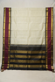 Cream Kanjivaram Silk Saree - SRCKSS939