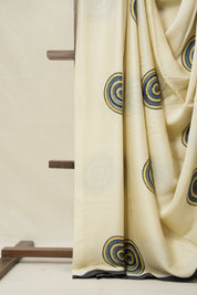 Cream HBP Modal Silk Saree - SRCMSS611