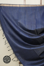 Blue Raw Silk Saree - SRBRSS787