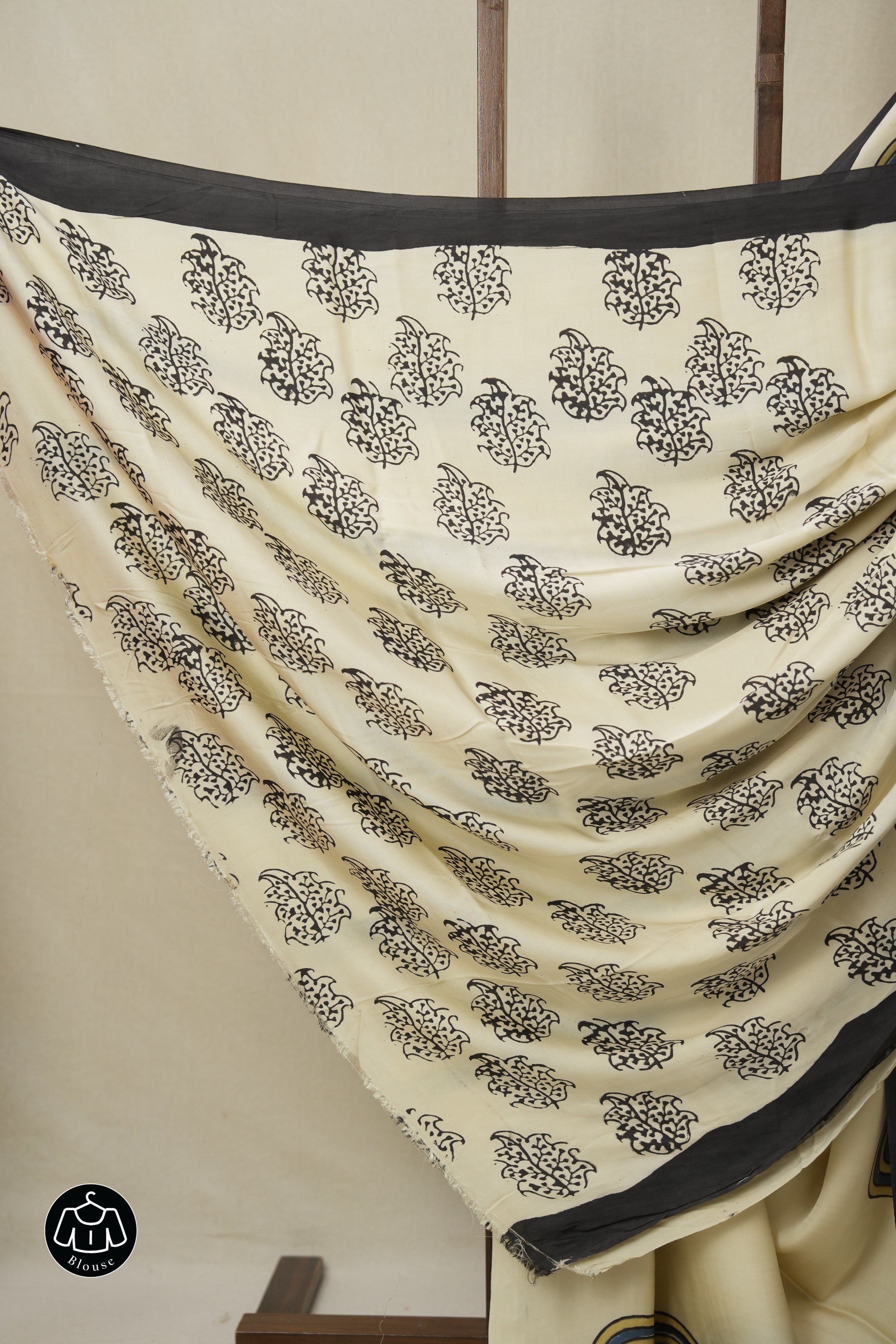 Cream HBP Modal Silk Saree - SRCMSS611