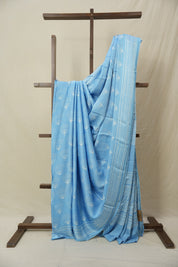 Sky Blue HBP Modal Silk Saree - SRSBMSS609