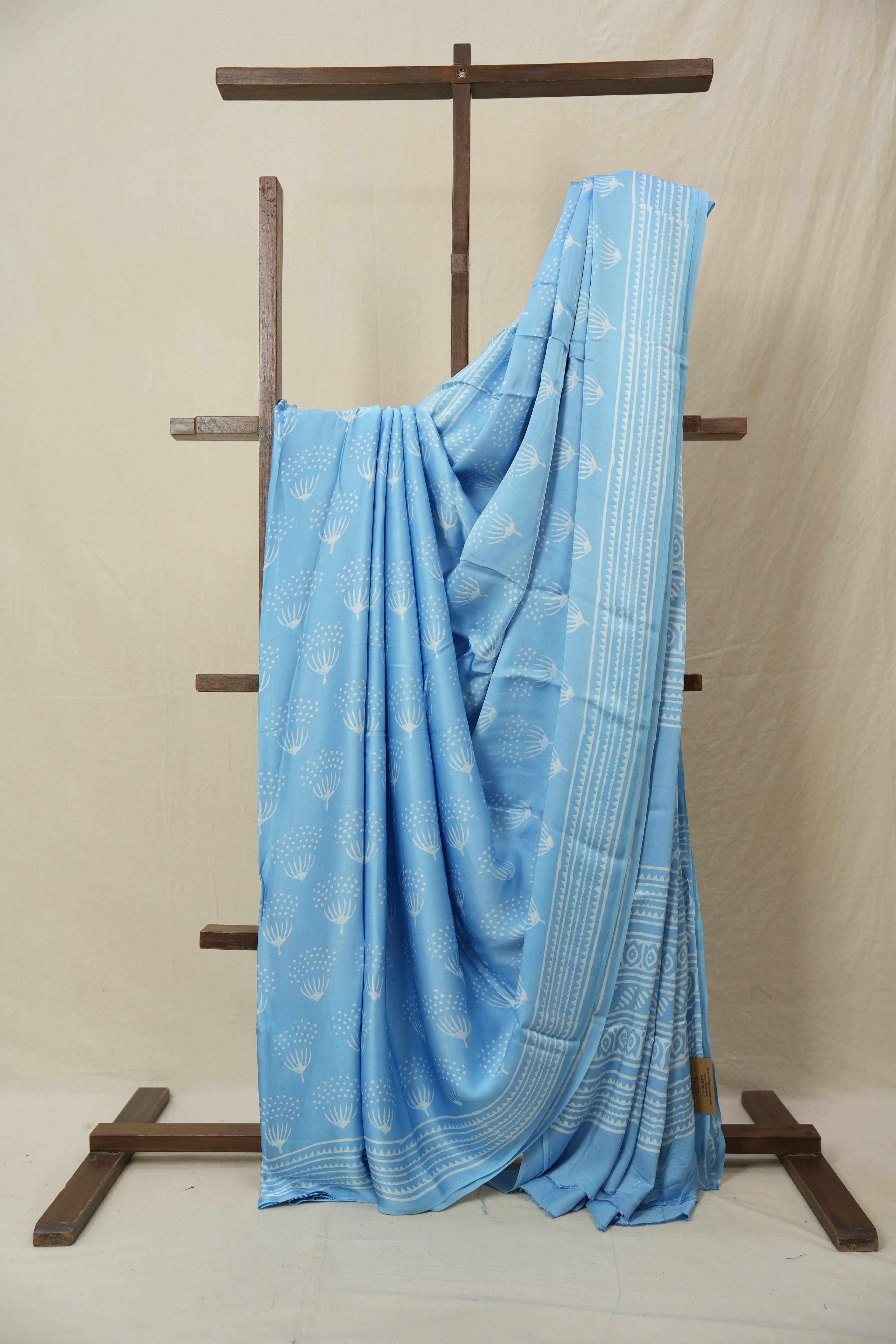 Sky Blue HBP Modal Silk Saree - SRSBMSS609