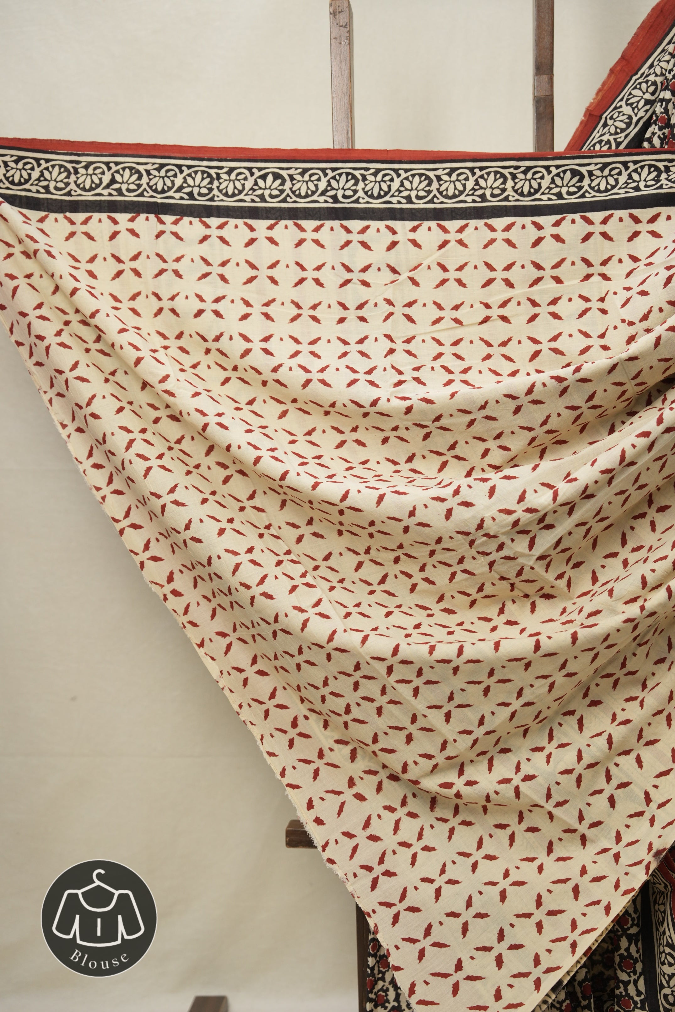 Black HBP Cotton Saree - SRBCS3013