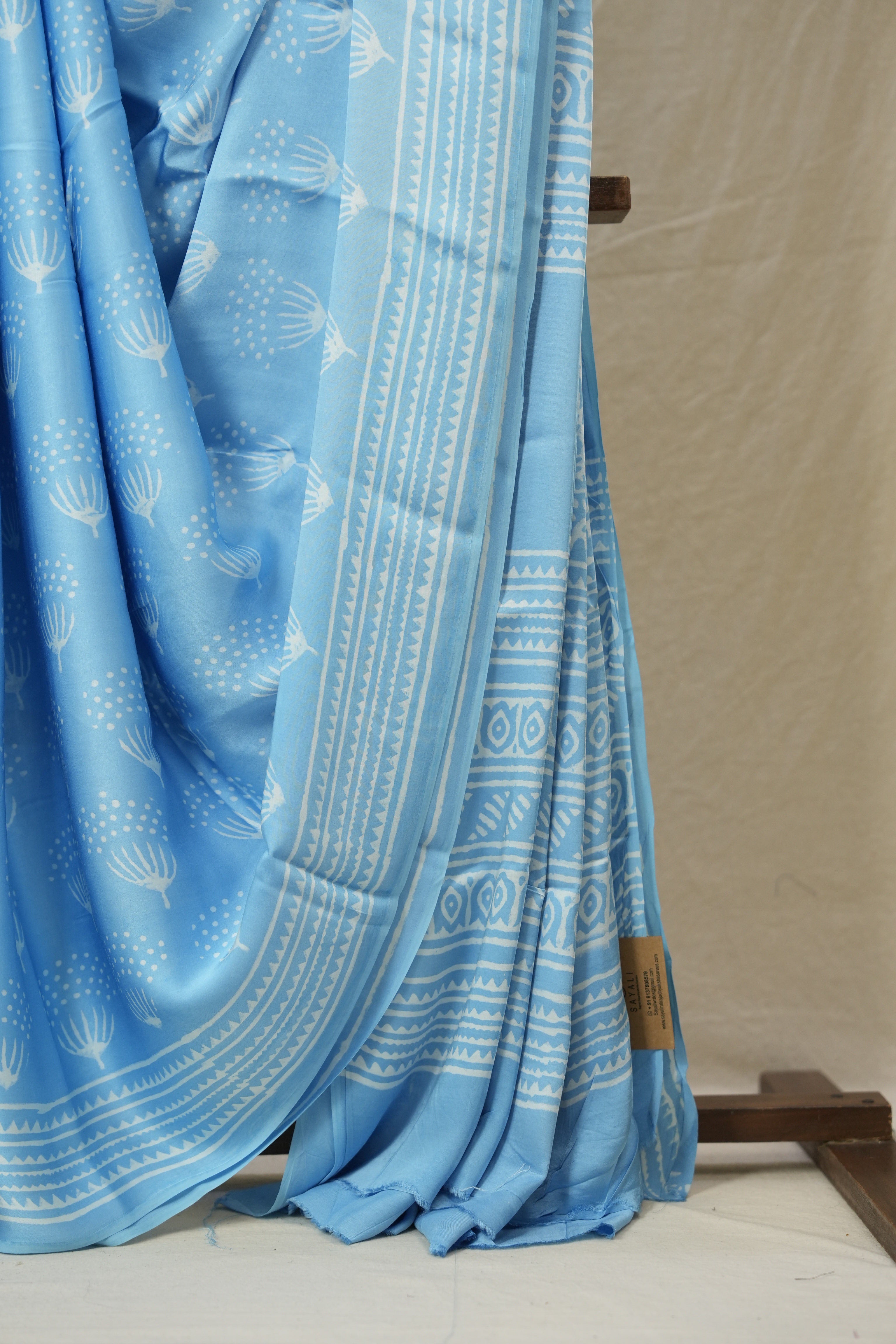 Sky Blue HBP Modal Silk Saree - SRSBMSS609