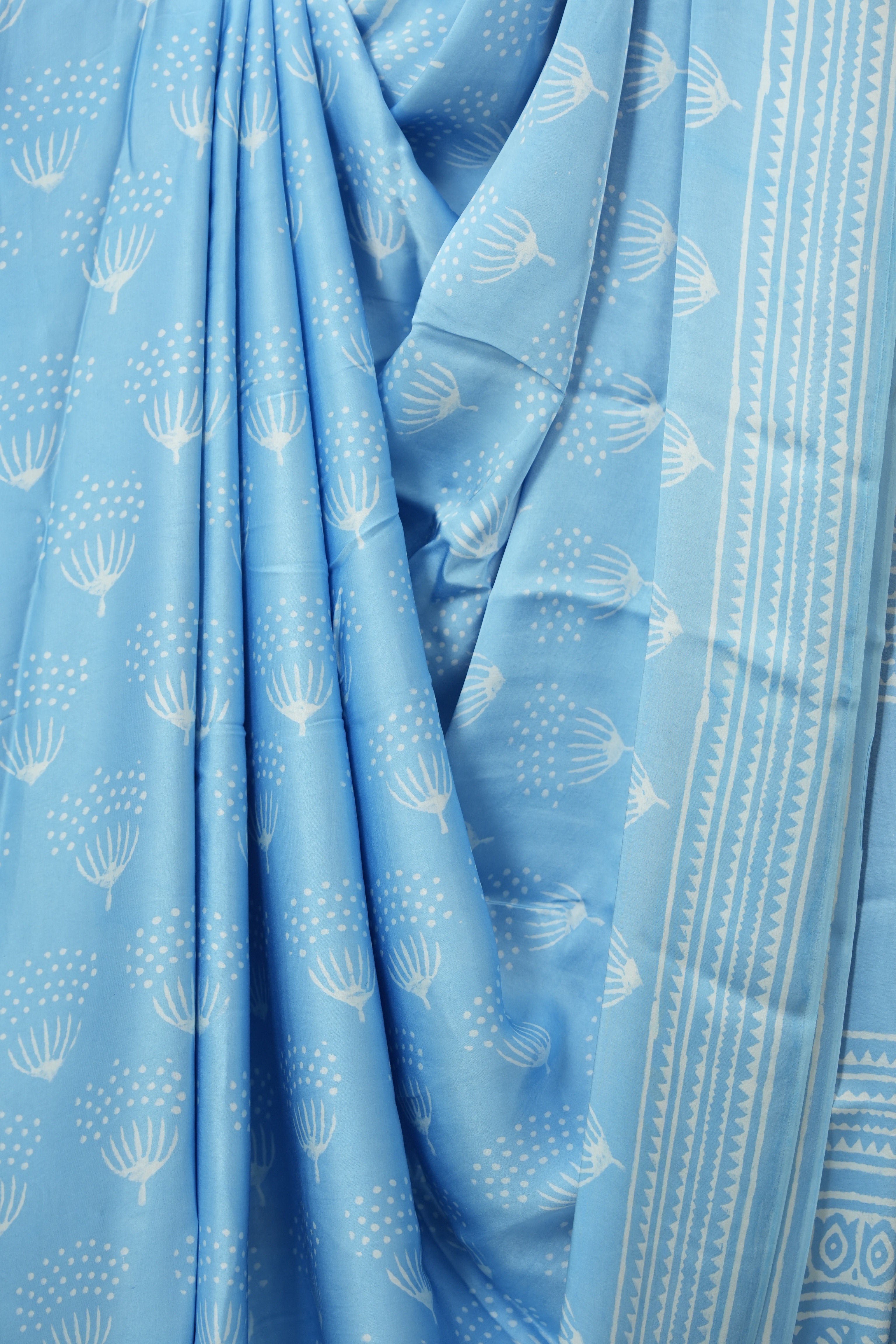 Sky Blue HBP Modal Silk Saree - SRSBMSS609