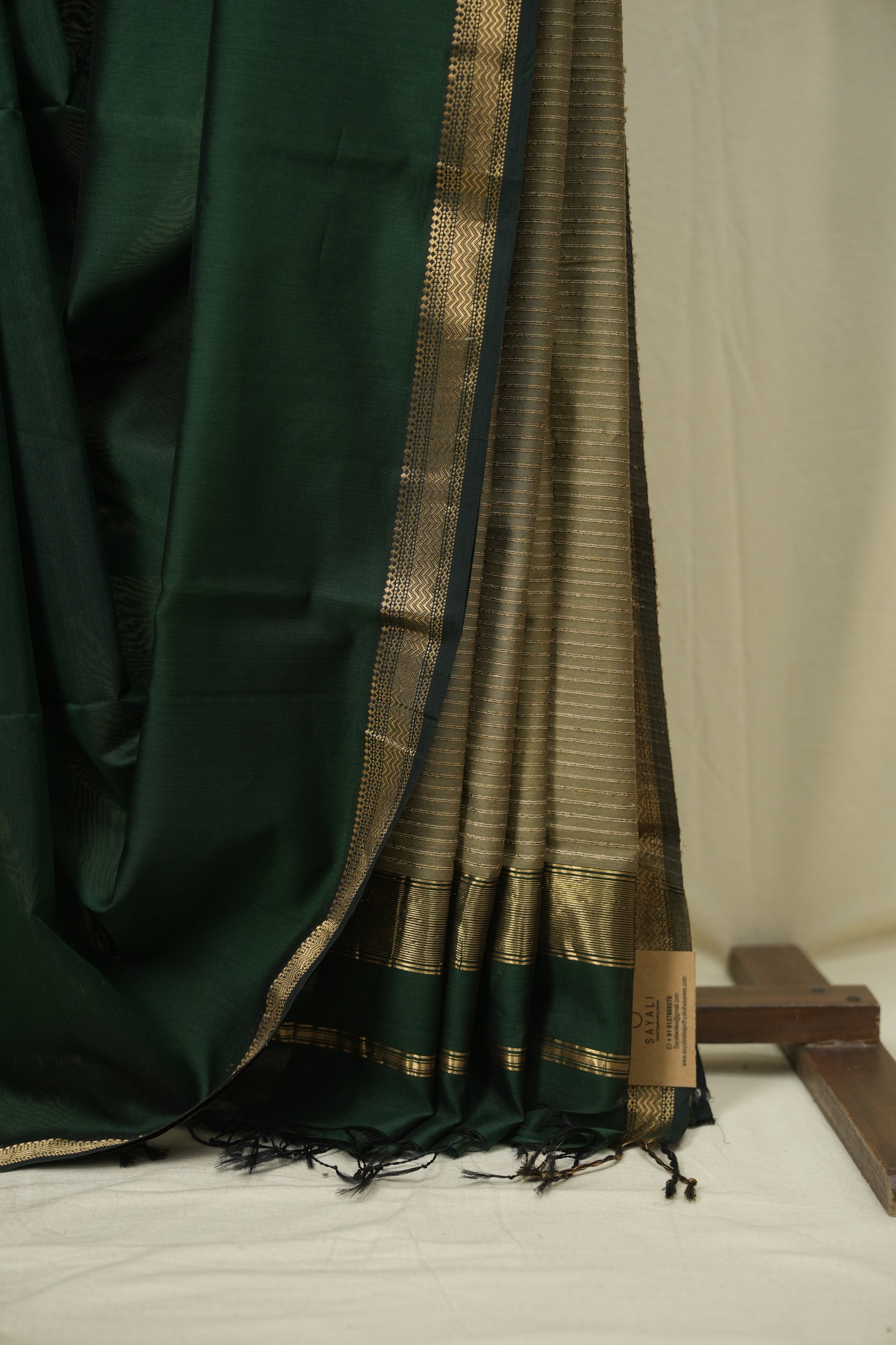 Green Maheshwari Saree - SRGMS1247