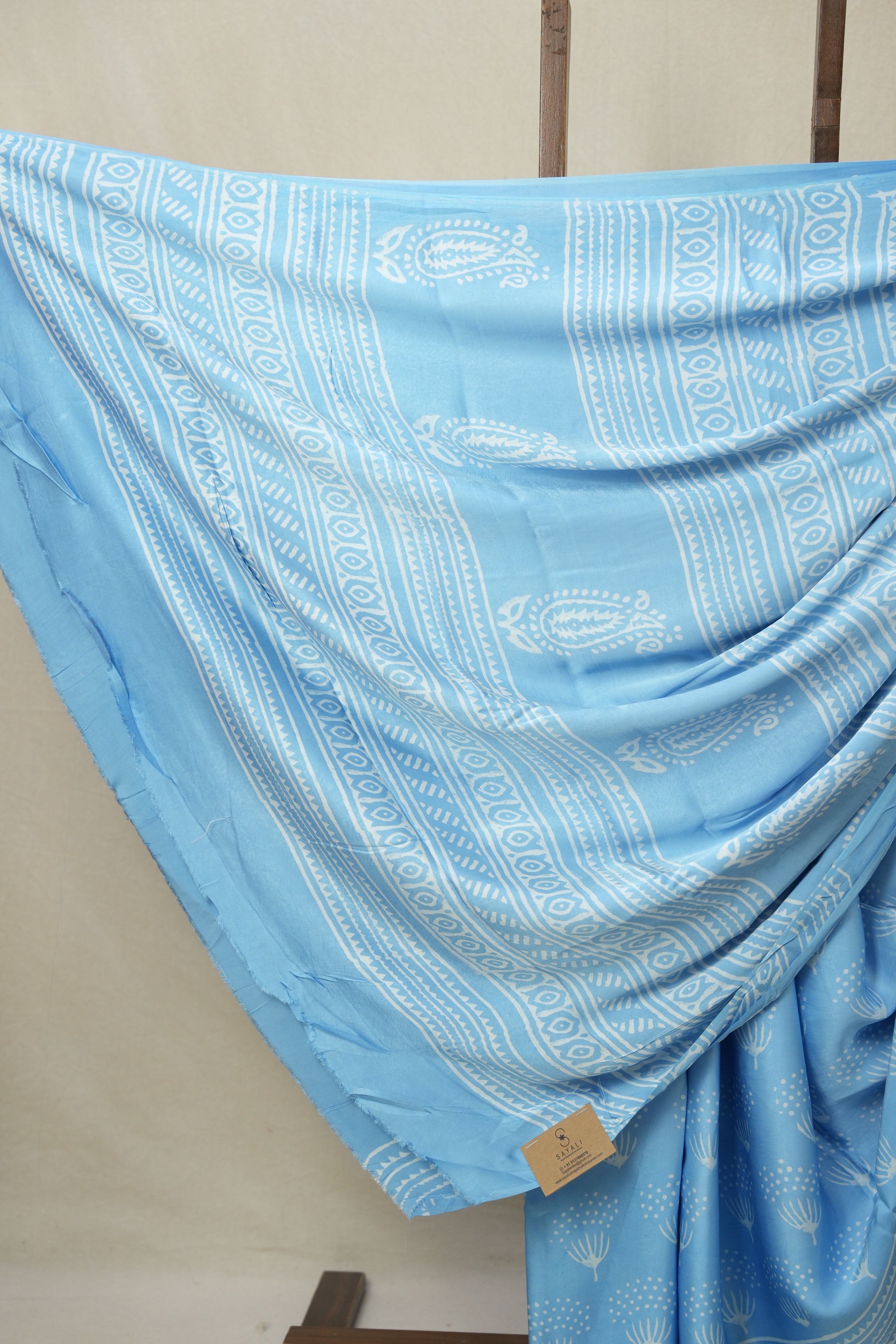 Sky Blue HBP Modal Silk Saree - SRSBMSS609