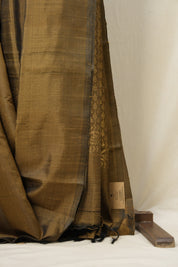 Metallic Gold Raw Silk Saree - SRMGRSS820