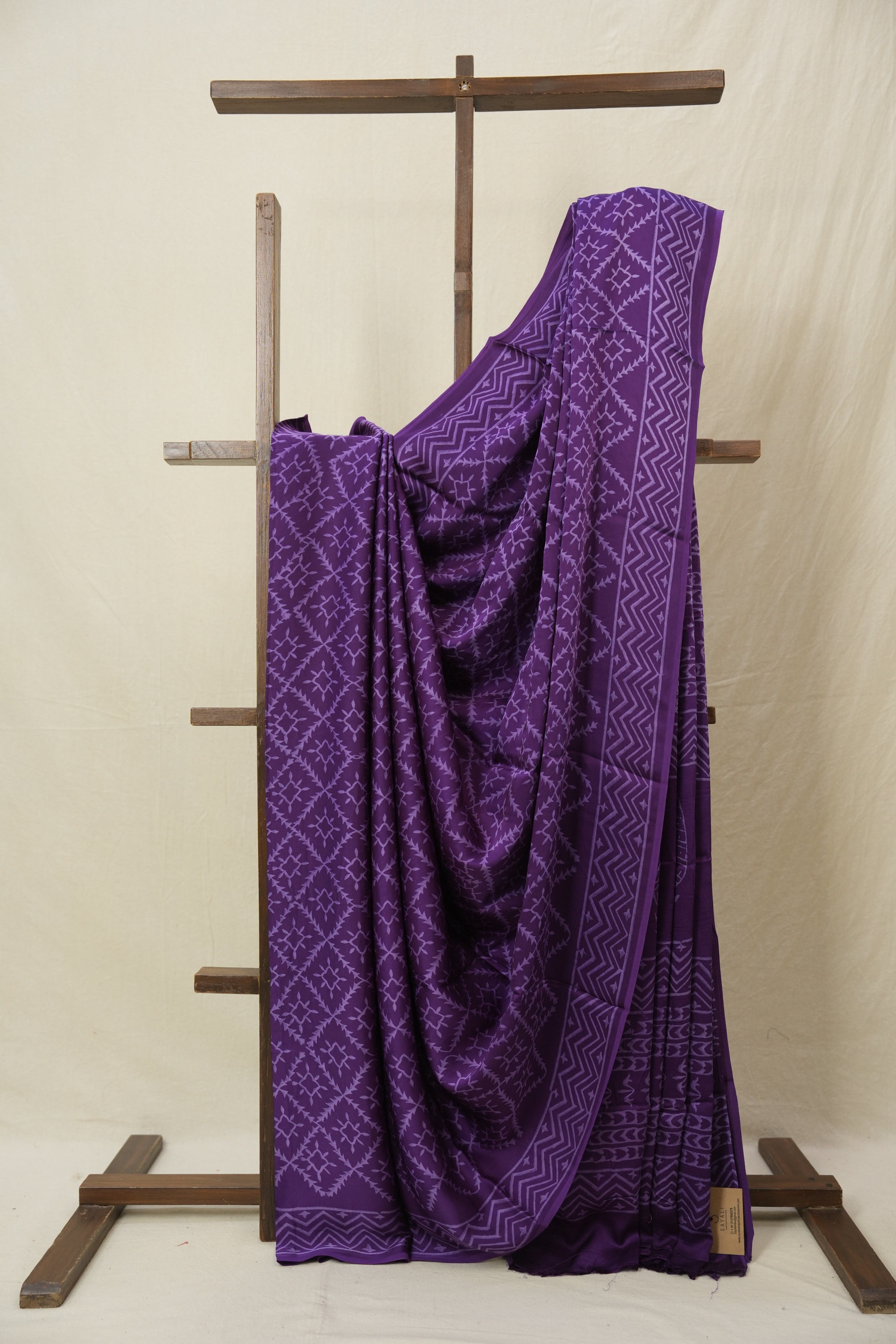 Purple HBP Modal Silk Saree - SRPMSS608