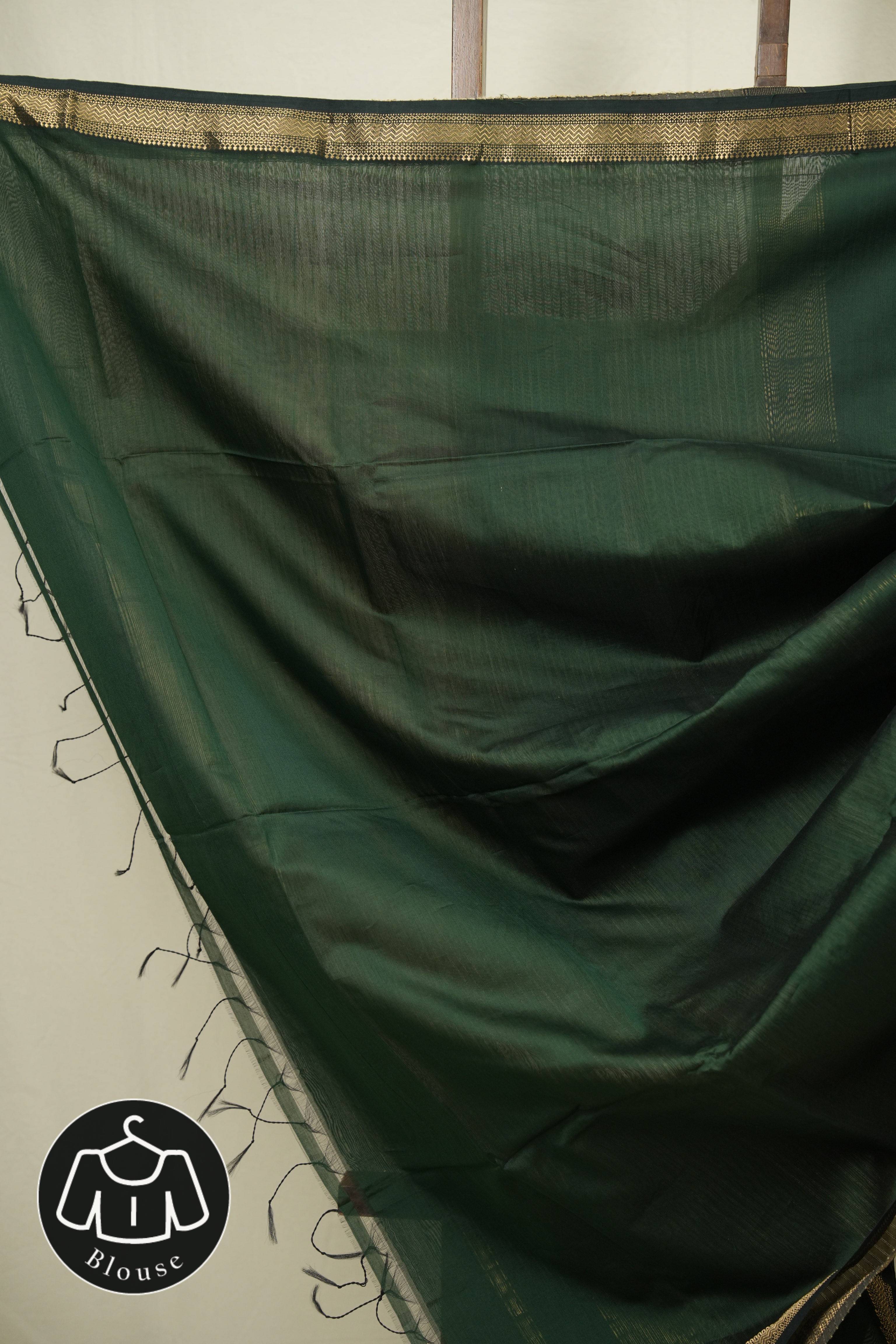 Green Maheshwari Saree - SRGMS1247
