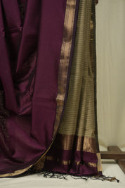 Wine Maheshwari Saree - SRWMS1254