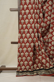 Maroon HBP Cotton Saree - SRMCS3012