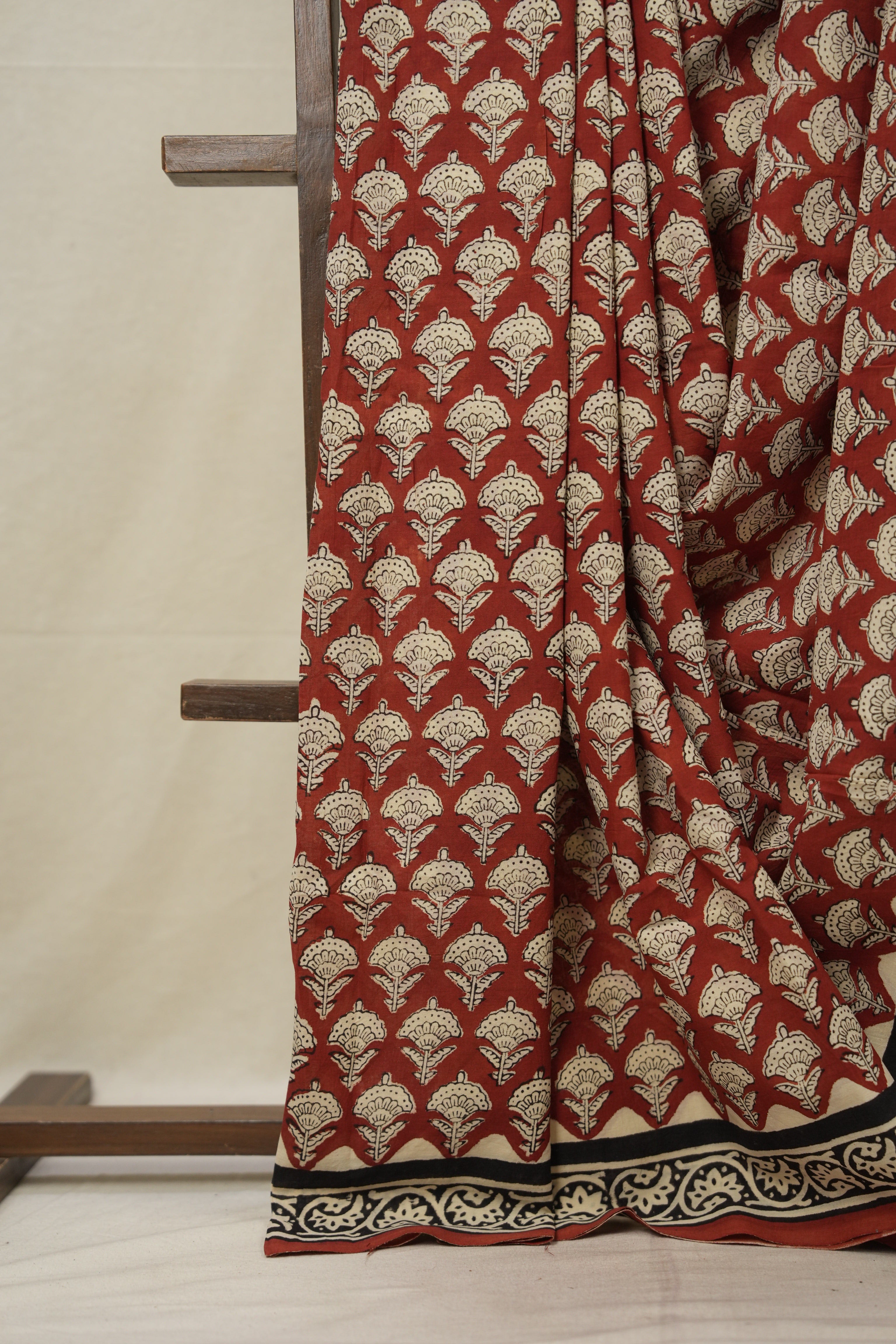 Maroon HBP Cotton Saree - SRMCS3012