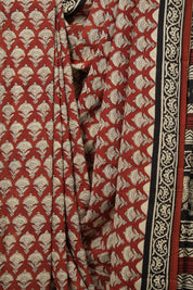 Maroon HBP Cotton Saree - SRMCS3012