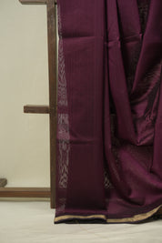 Wine Maheshwari Saree - SRWMS1254