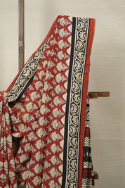 Maroon HBP Cotton Saree - SRMCS3012