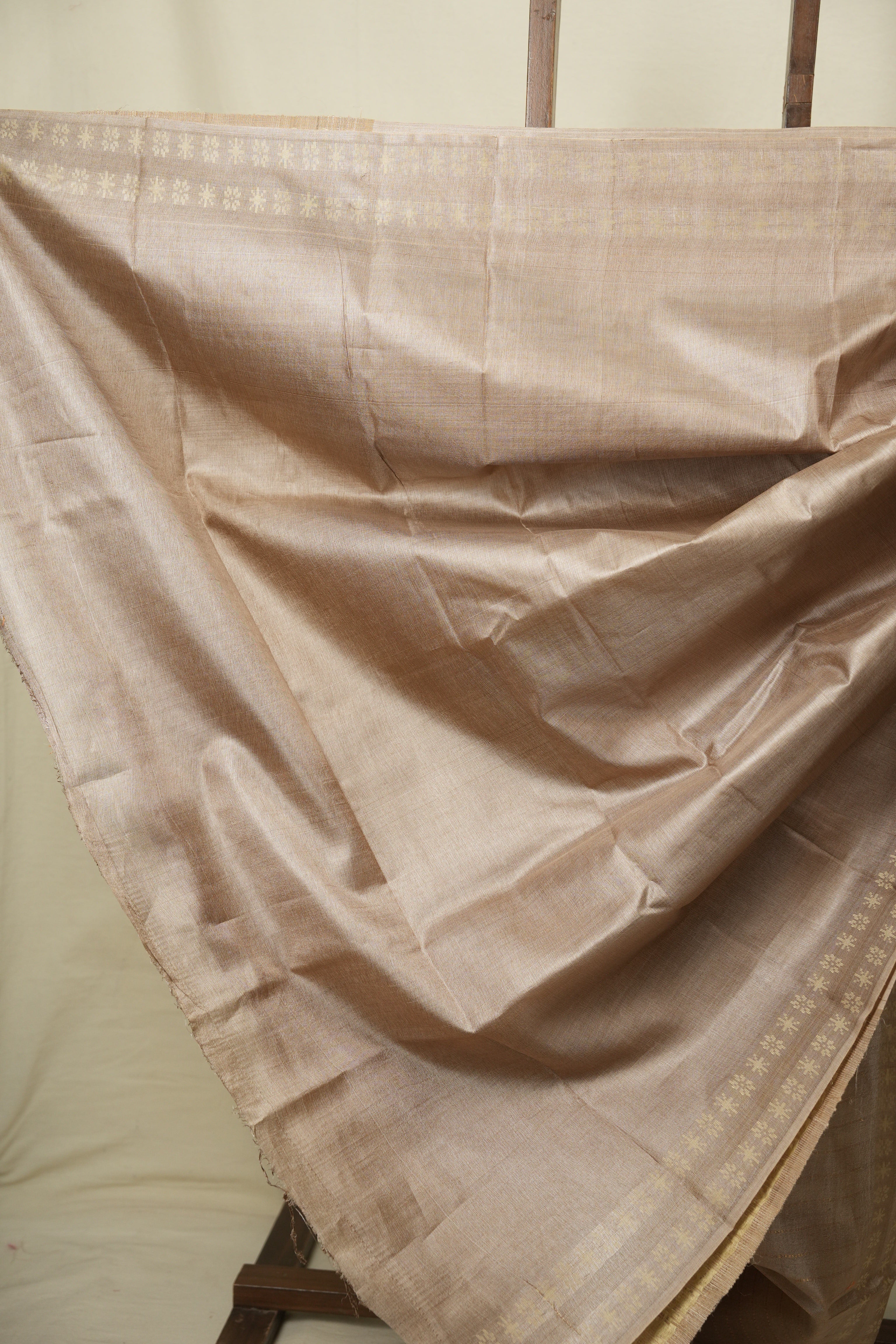 Beige Tussar Silk Saree - SRBTSS1956
