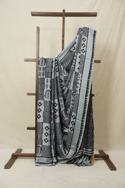 Metallic Grey HBP Modal Silk Saree - SRMGMSS610