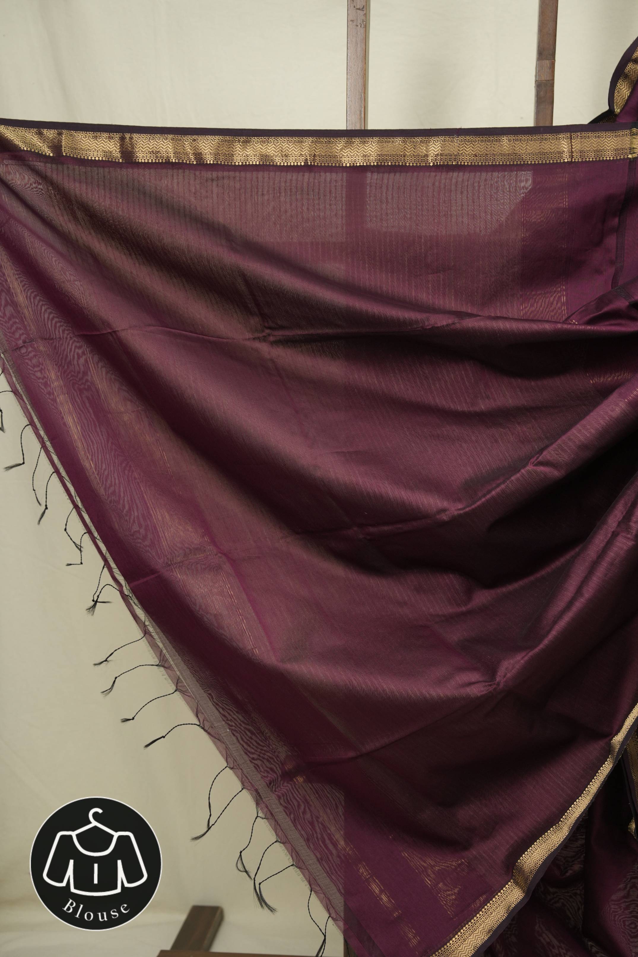 Wine Maheshwari Saree - SRWMS1254