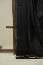 Black Maheshwari Saree - SRBMS1249