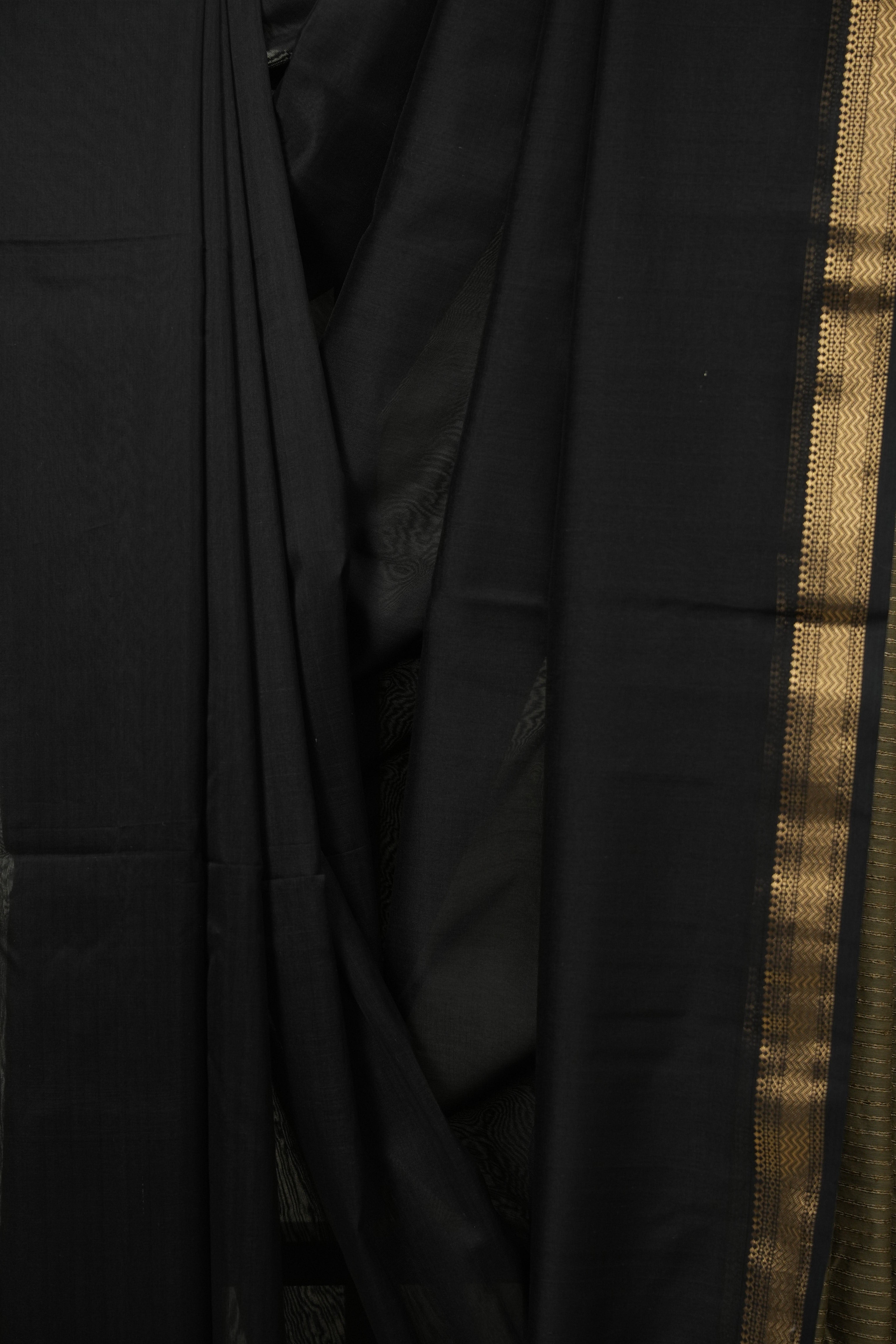 Black Maheshwari Saree - SRBMS1249