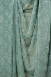 Sea Green HBP Chiffon Saree - SRSGHCS27