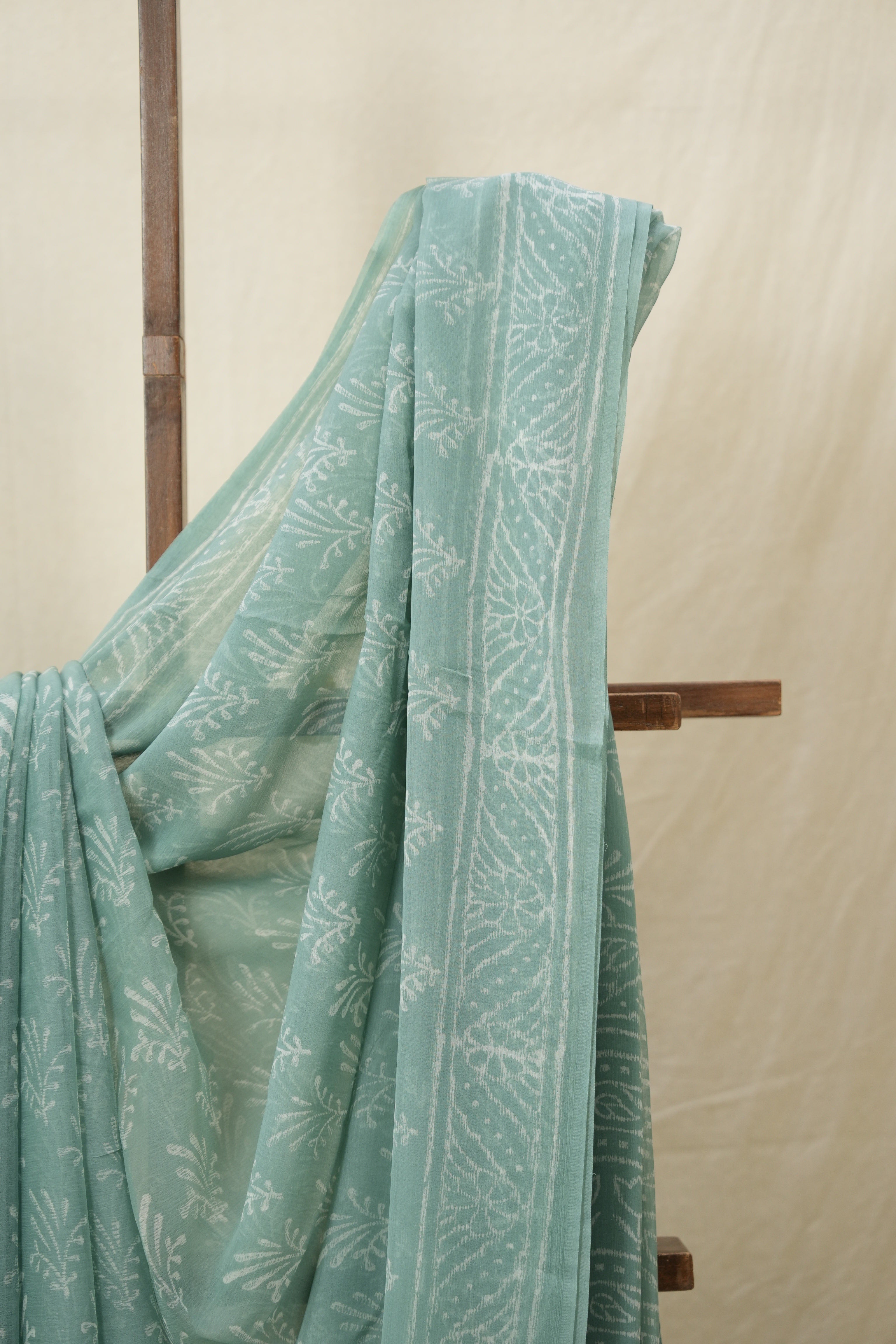 Sea Green HBP Chiffon Saree - SRSGHCS27
