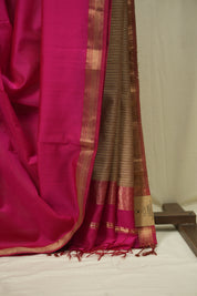 Rani Pink Maheshwari Saree - SRRPMS1248