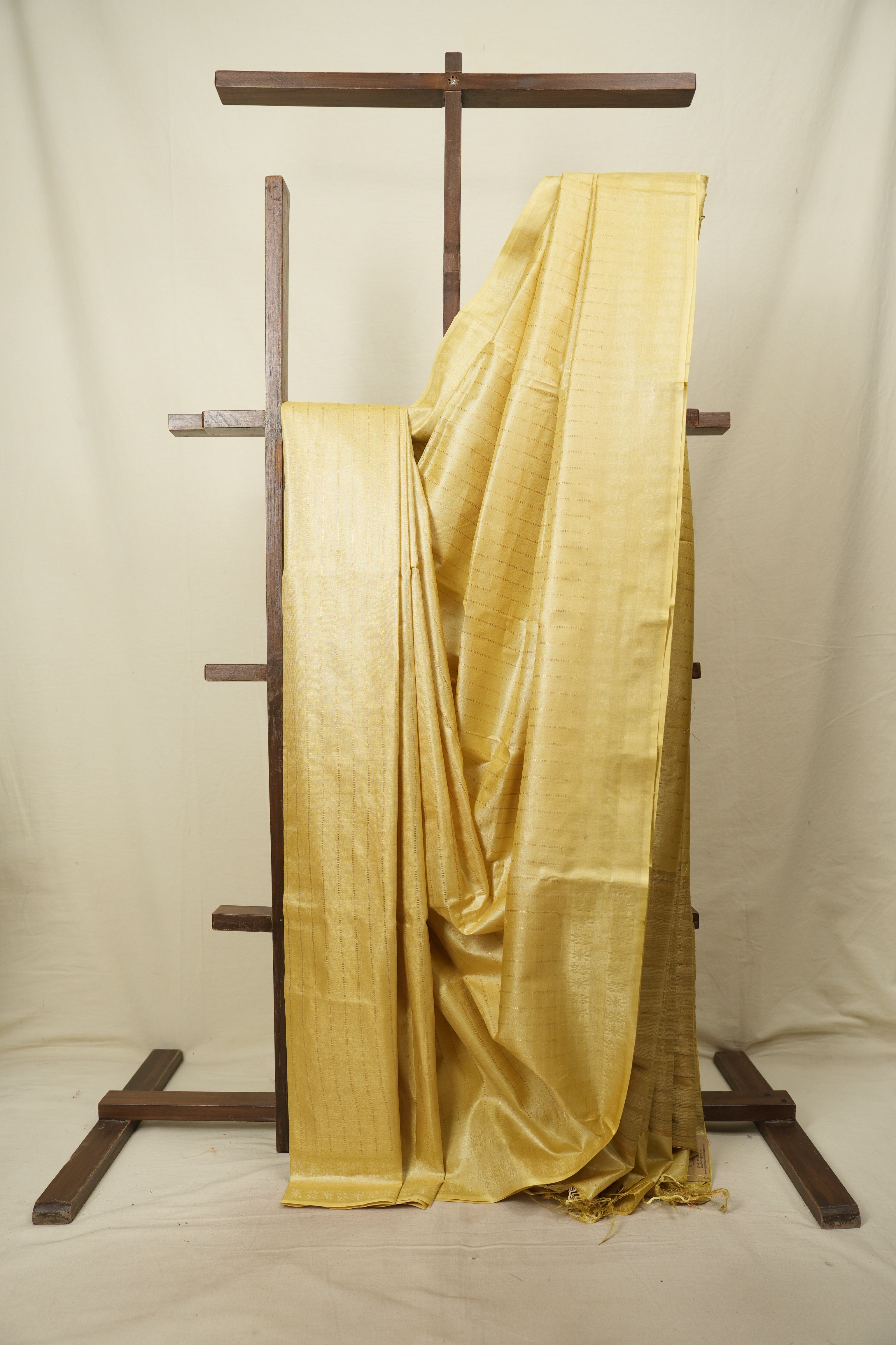 Lemon Yellow Tussar Silk Saree - SRLYTSS1958