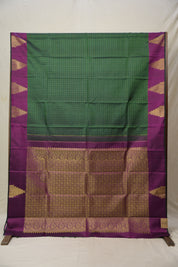 Dark Green Kanjivaram Silk Saree - SRDGKSS921