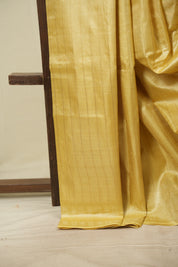 Lemon Yellow Tussar Silk Saree - SRLYTSS1958