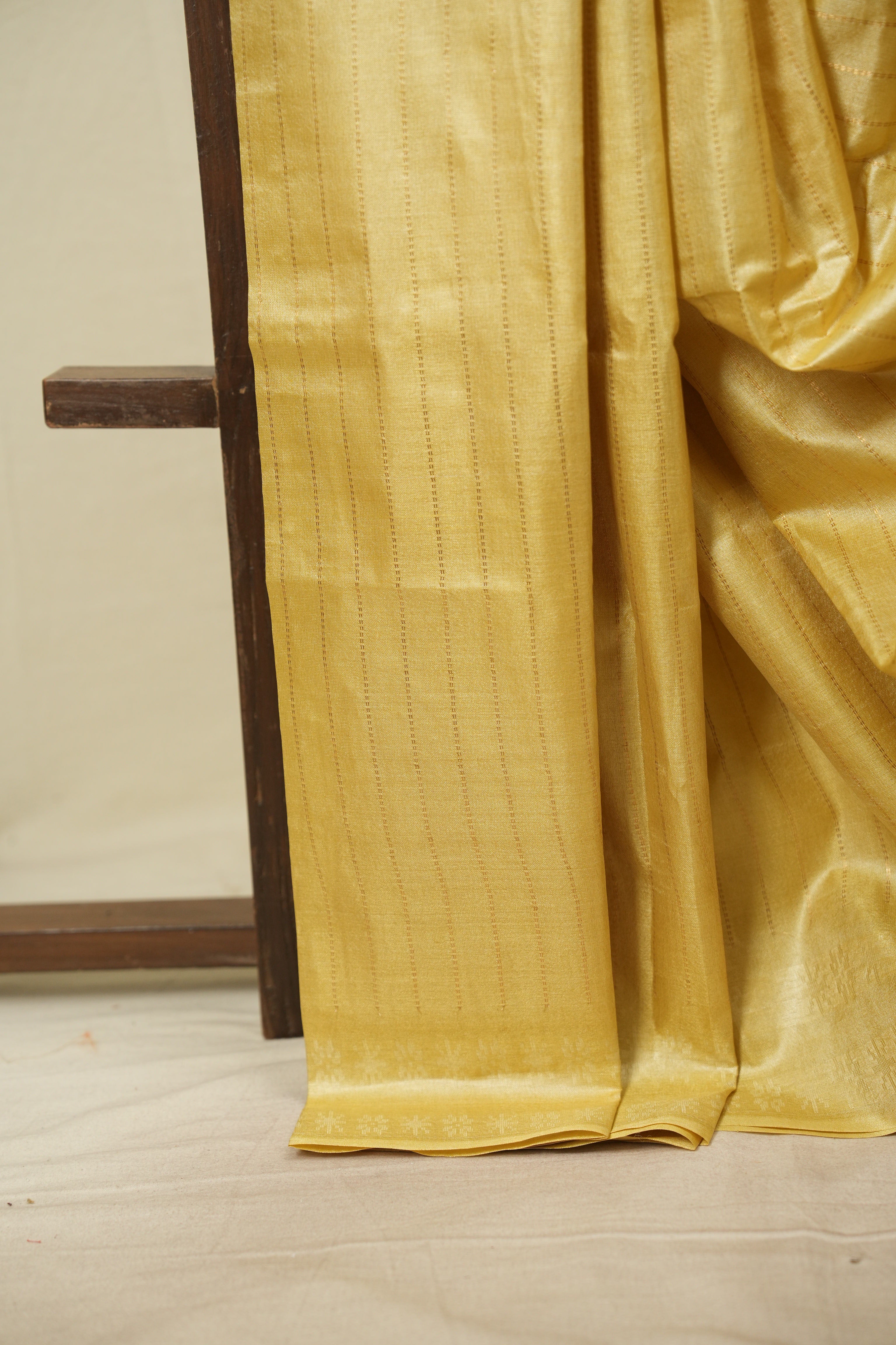 Lemon Yellow Tussar Silk Saree - SRLYTSS1958