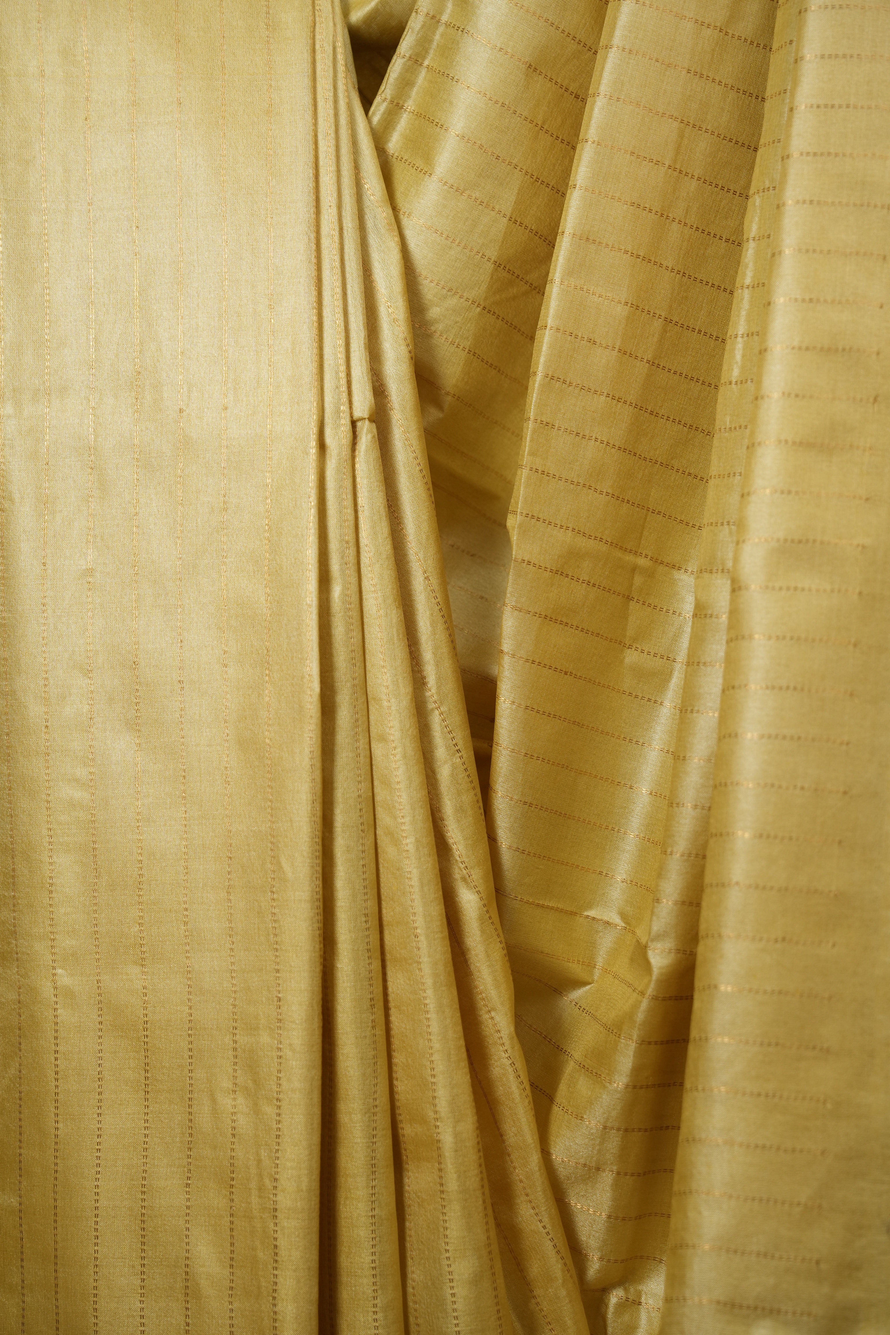 Lemon Yellow Tussar Silk Saree - SRLYTSS1958