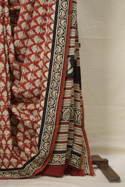 Maroon HBP Cotton Saree - SRMCS3009