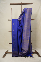 Blue Raw Silk Saree - SRBRSS837
