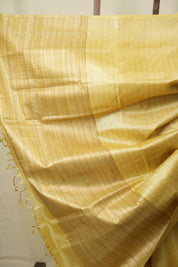 Lemon Yellow Tussar Silk Saree - SRLYTSS1958