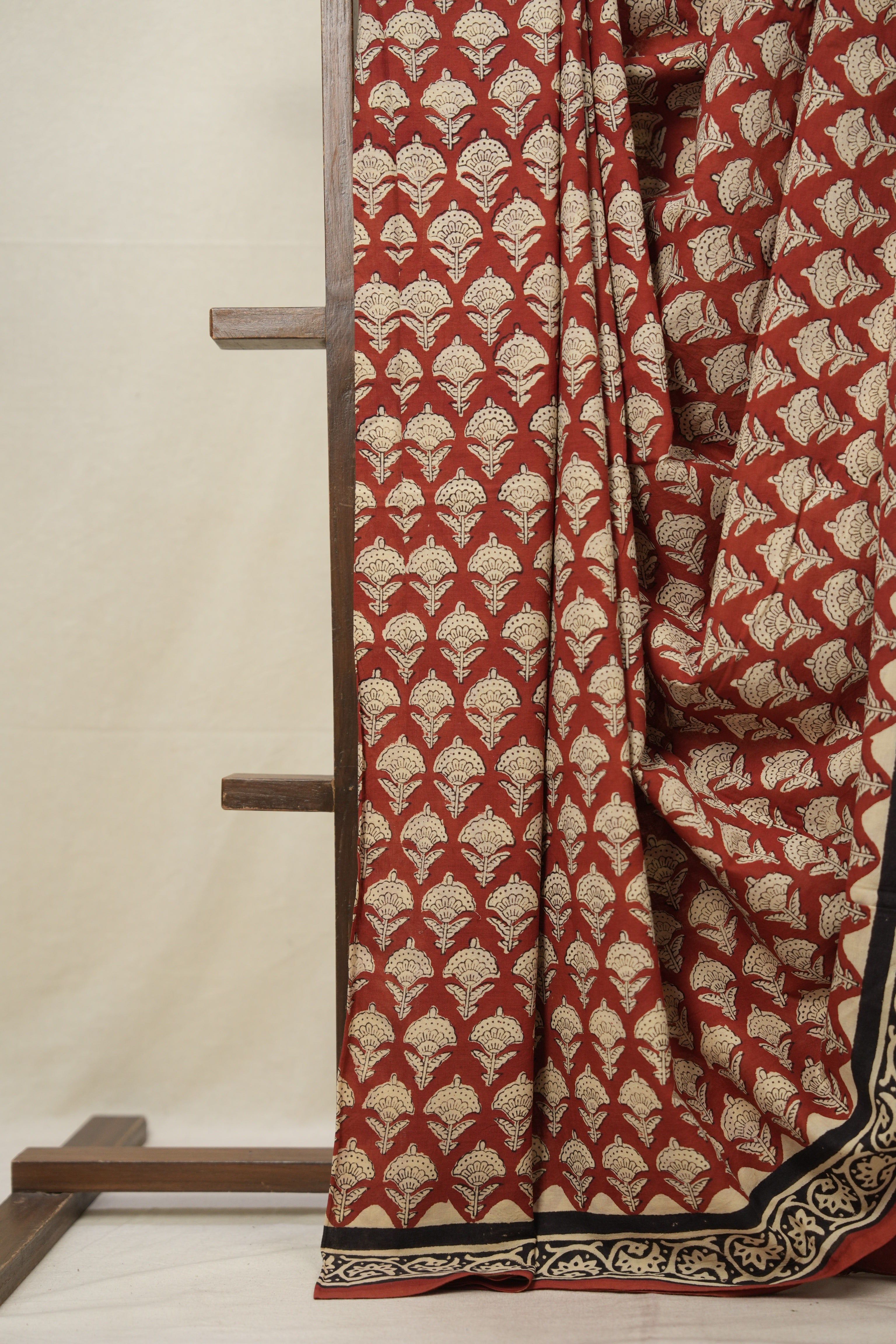 Maroon HBP Cotton Saree - SRMCS3009