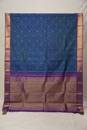 Two Tone Blue Kanjivaram Silk Saree - SRTTBKSS1027