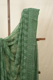 Sage Green HBP Chiffon Saree - SRSGHCS30